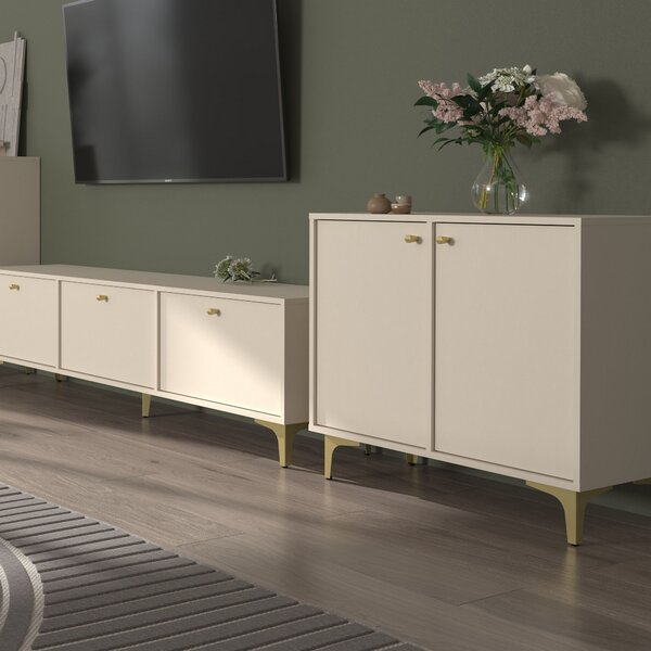 Komoda TORINO 84 cm do Salonu Sypialni Odcienie beżu