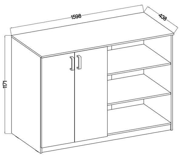 Komoda MALTESA 160 cm do Salonu Sypialni Dąb artisan