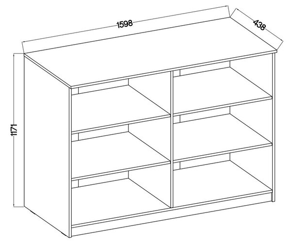 Komoda MALTESA 160 cm do Salonu Sypialni Dąb artisan