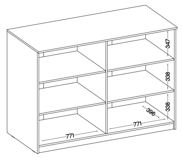 Komoda MALTESA 160 cm do Salonu Sypialni Dąb artisan