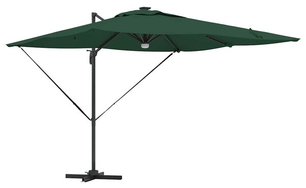 Parasol Roma Zielony 286 x 284 x 270 cm Aluminium i Poliester