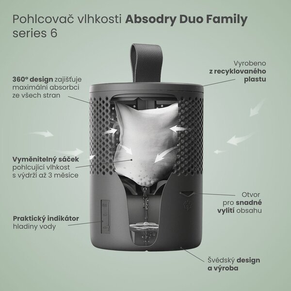 Pochłaniacz wilgoci Absodry Duo Family Bag 6-series – Everbrand Sweden