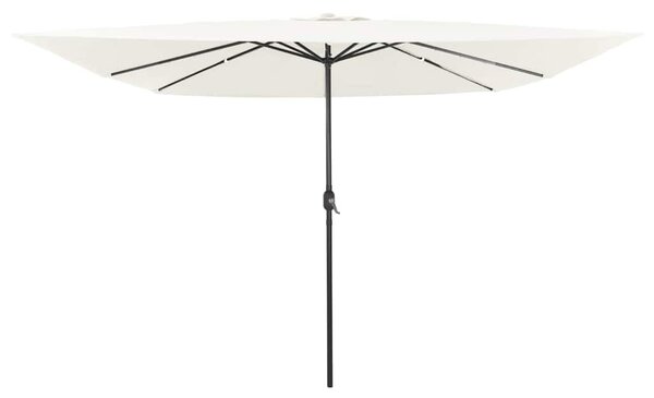Parasolka ogrodowa piaskowy 295 x 295 x 245 cm Poliester i Stal