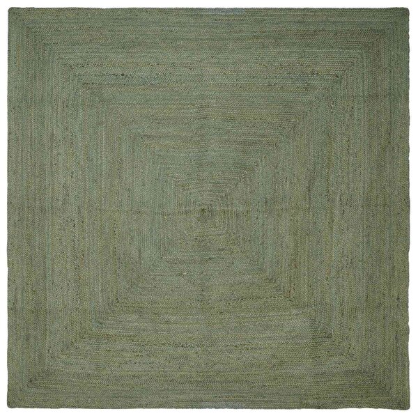Dywany pokojowe Kwadrat Oliwkowy zielony 200 x 200 cm Juta