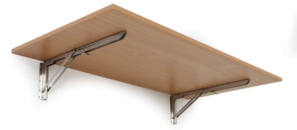 Stół składany na ścianie, 120x60 cm, nośność 30 kg, buk