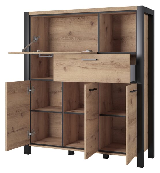 Komoda ATTIVO 120 cm do Salonu Sypialni z Szufladą Dąb