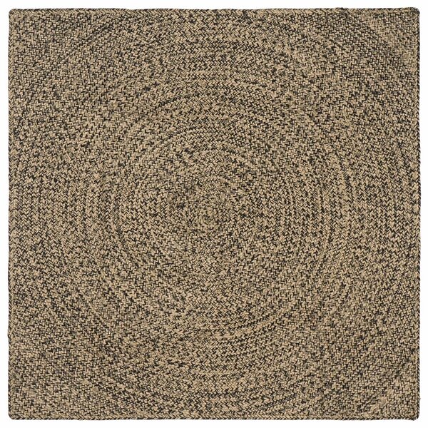 Dywany pokojowe Naturalny i czarny 120 x 120 cm Juta