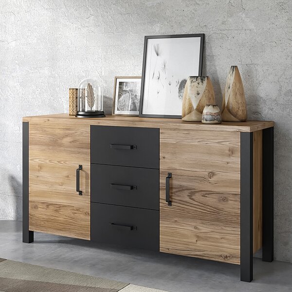 Komoda OLIVIERO 147 cm do Salonu Sypialni Odcienie brązu