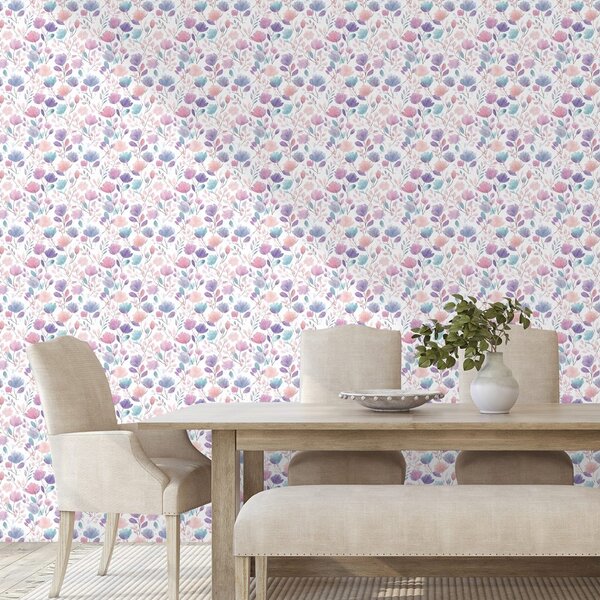 Fototapeta pastelowy wzór kwiatowy