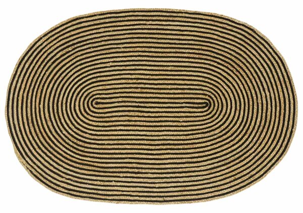 Dywany pokojowe Naturalny i czarny 122 x 183 cm Juta