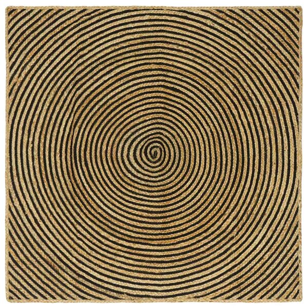 Dywany pokojowe Czarny 120 x 120 cm Juta