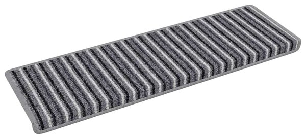 Samoprzylepne maty na schody Paski 15 pcs Szary 65 x 21 x 4 cm