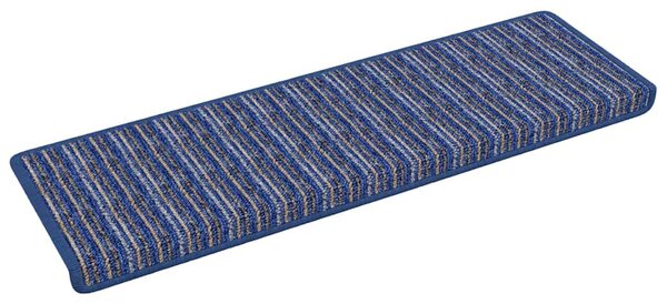 Samoprzylepne maty na schody 15 pcs Niebieski 65 x 21 x 4 cm