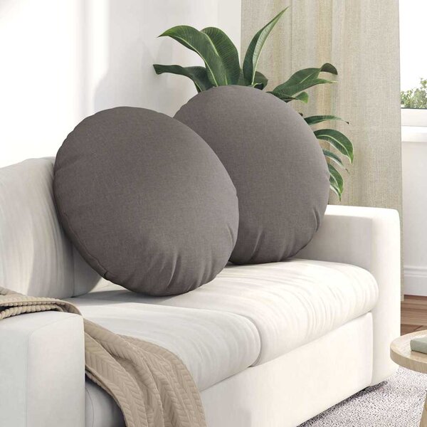 Poduszki na siedziska 2 pcs Ciemnoszary Ø80 x 29 cm tkanina