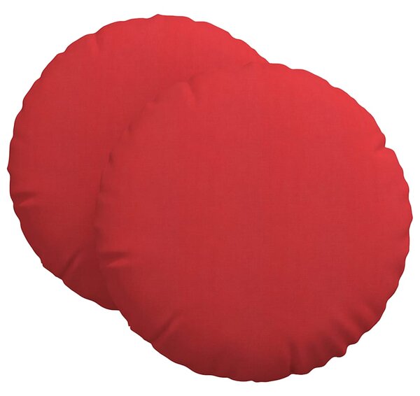 Poduszki na siedziska 2 pcs Czerwony Ø80 x 29 cm tkanina