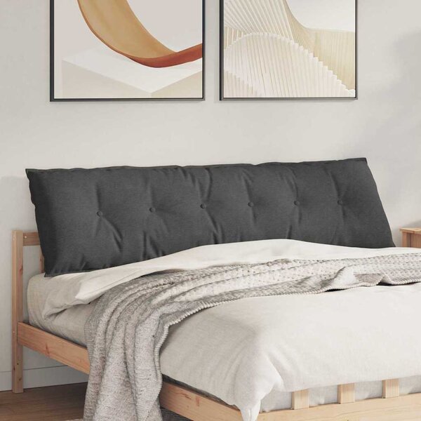 Poduszka na plecy Ciemnoszary 180 x 50 cm Tkanina sztruksowa