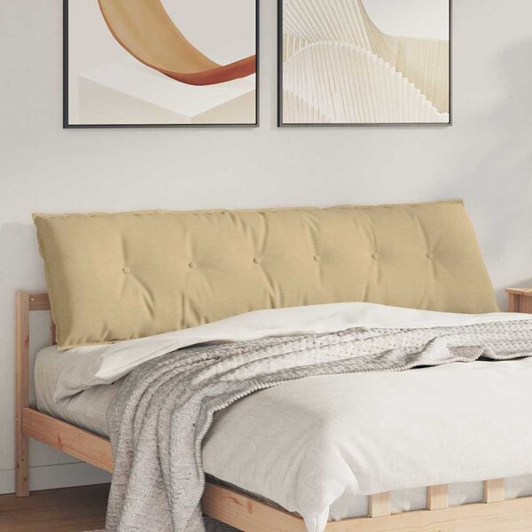 Poduszka na plecy Szary zielony 180 x 50 cm Tkanina sztruksowa