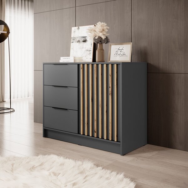 Komoda NELIANA 105 cm do Salonu Sypialni Grafit