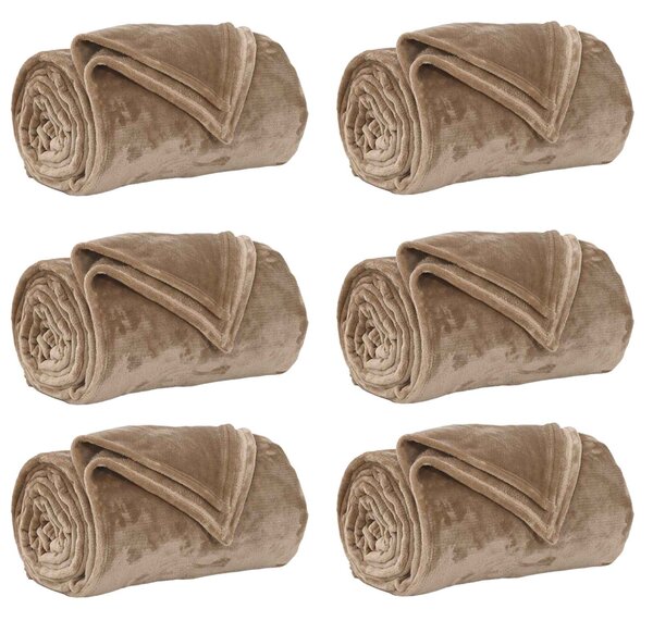 Koce narzutowe 6 szt. Camel 130 x 150 cm 3.04 Polar