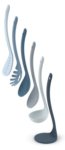 ZZestaw 5 niebieskich przyborów kuchennych ze stojakiem Joseph Joseph Nest Utensils Plus