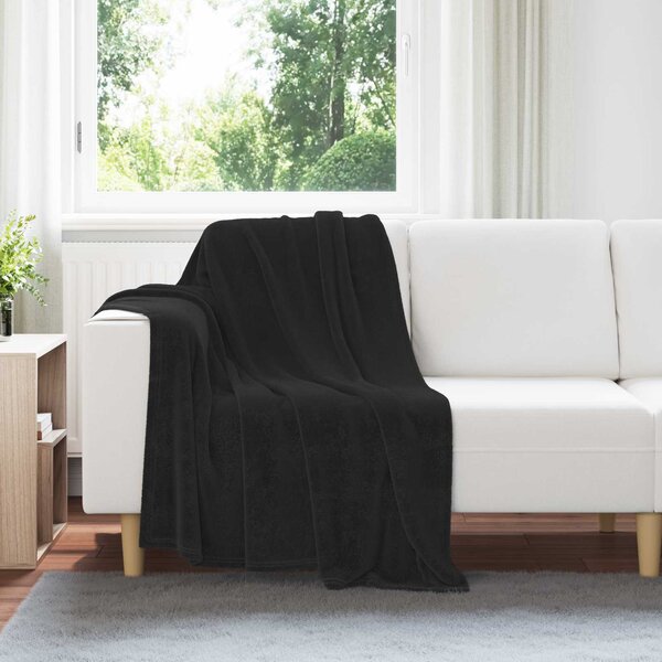 Koce narzutowe 6 pcs Czarny 130 x 150 cm Polar