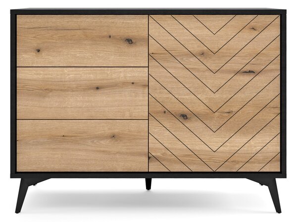 Komoda DIAMANTE 104 cm do Salonu Sypialni Czarny