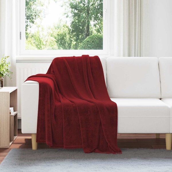 Koce narzutowe 6 szt. Bordeaux Czerwony 130 x 150 cm 3.04 Polar