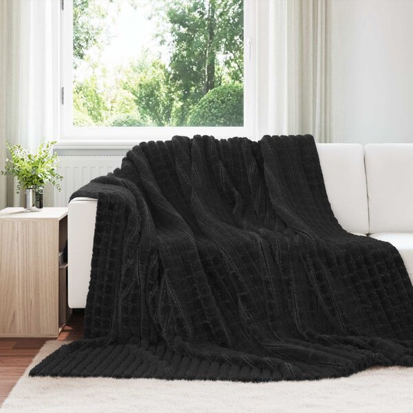 Koce narzutowe 6 pcs Czarny 270 x 240 cm Polar