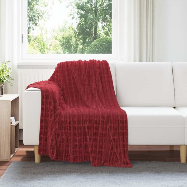 Koce narzutowe 6 szt. Bordeaux Czerwony 150 x 130 cm 2.75 Polar
