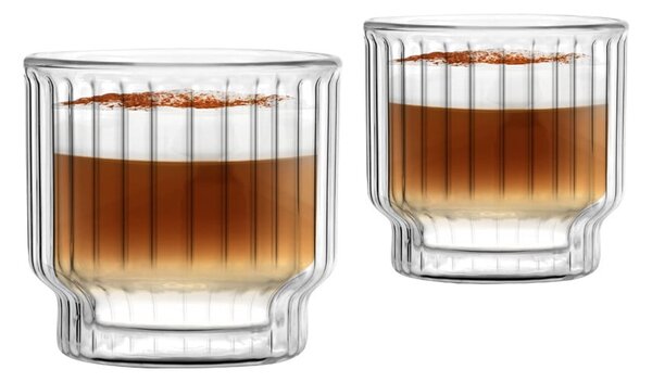 Zestaw 2 szklanek z podwójną ścianką Vialli Design, 260 ml