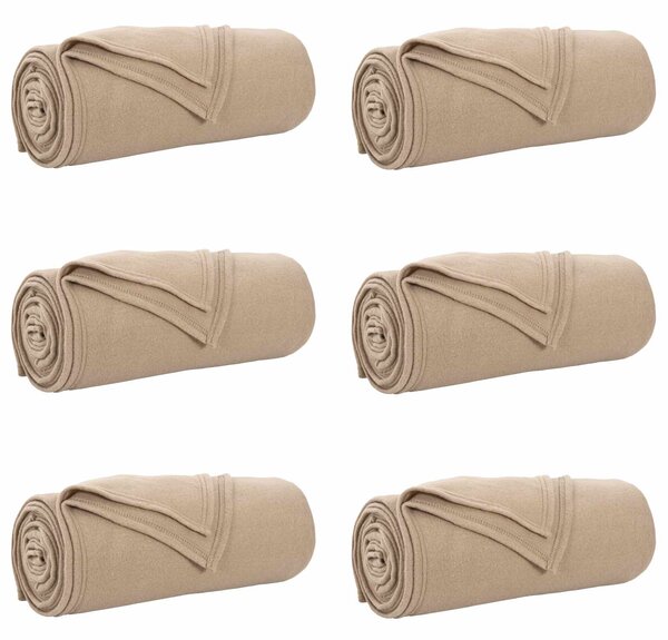 Koce narzutowe 6 szt. Camel 200 x 150 cm 2.61 Polar