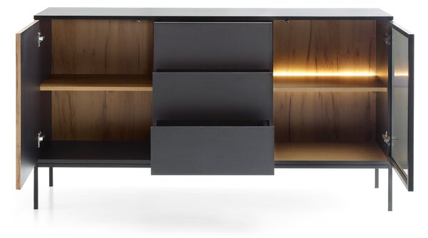 Komoda SENTIERO 154 cm do Salonu Sypialni Czarny