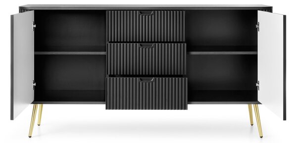 Komoda ZENZERO 168 cm do Salonu Sypialni Czarny