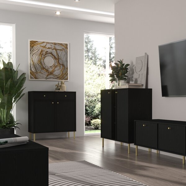 Komoda TORINO 84 cm do Salonu Sypialni Grafit