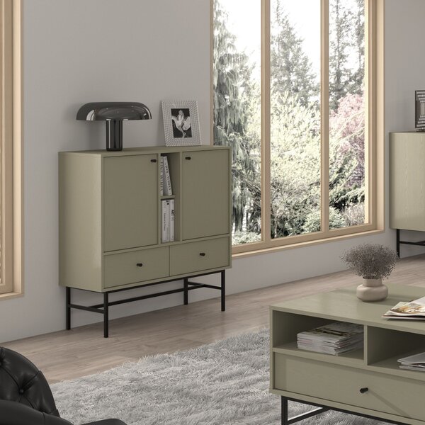 Komoda TORINO 100 cm do Salonu Sypialni Odcienie zieleni