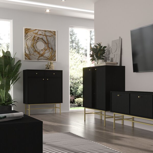 Komoda TORINO 84 cm do Salonu Sypialni Grafit