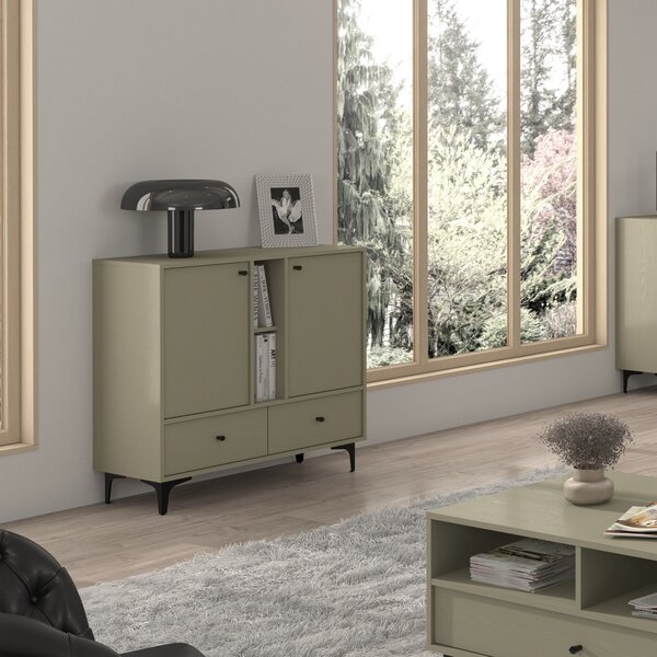 Komoda TORINO 100 cm do Salonu Sypialni Odcienie zieleni