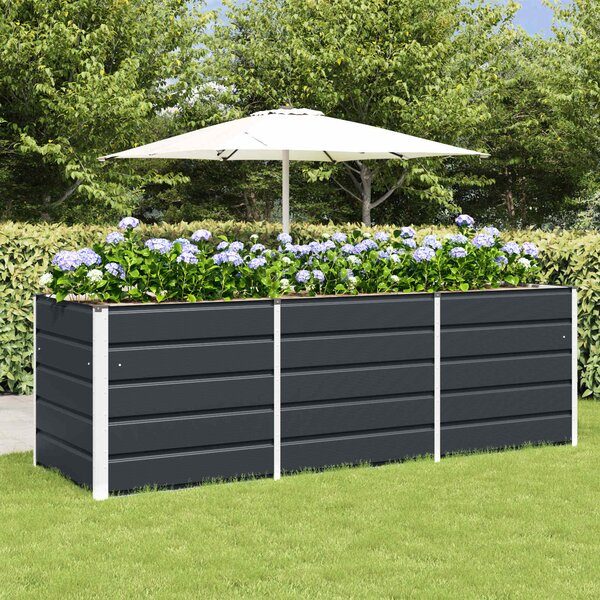 Donica Antracyt 240 x 80 x 75 cm Stal