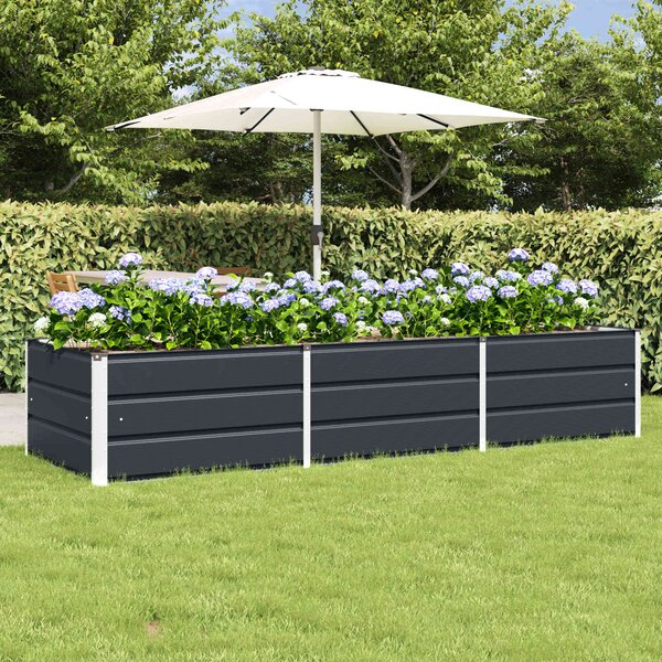 Donica Antracyt 240 x 80 x 45 cm Stal