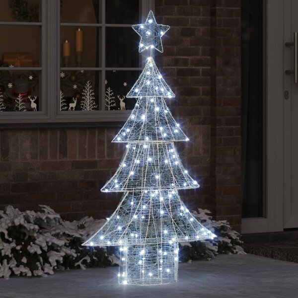 Choinka z 160 diodami LED Zimna biel 150 cm Akryl