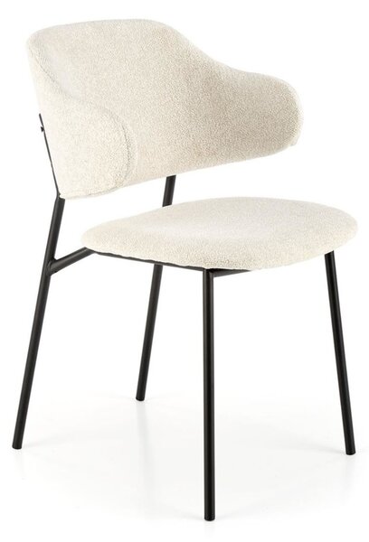 Krzesło do jadalni K497, tapicerowane, popielaty