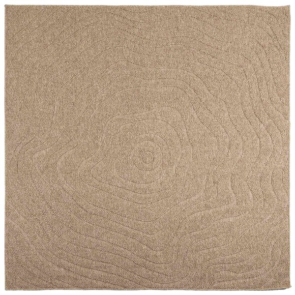 Dywany pokojowe Moiré AGIRA Naturalny 200 x 200 cm Poliester