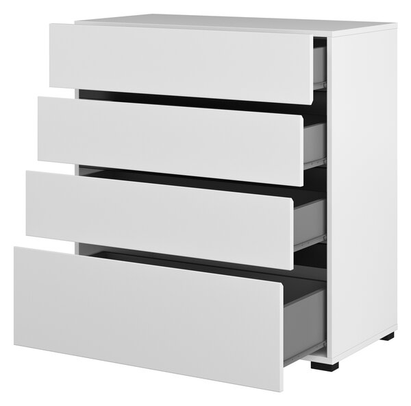 Komoda SICIO 80 cm do Salonu Sypialni Biały-czarny onyks