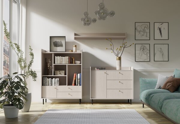 Komoda ASTREA 103,5 cm do Salonu Sypialni Odcienie beżu