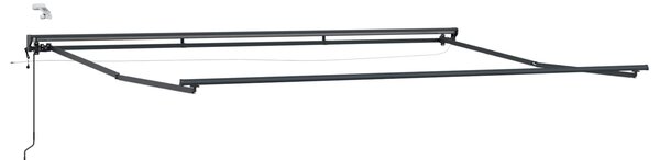 Rama markizy elektrycznej z LEDami Antracyt 4 x 2 m Aluminium