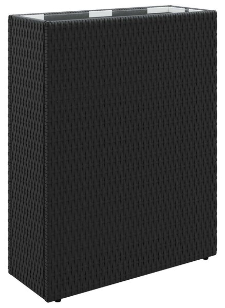 Wysoki Doniczka Czarny 55 x 22 x 70 cm polirattan