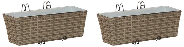 Balustrada 2 pcs 50 x 17 x 17 cm Metal