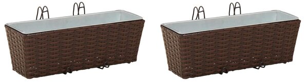 Balustrada 2 pcs 50 x 17 x 17 cm Metal