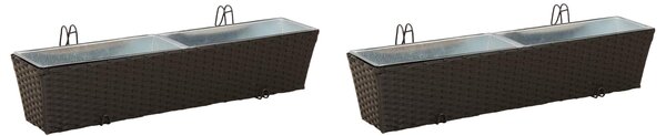 Balustrada 2 pcs 80 x 17 x 17 cm Metal