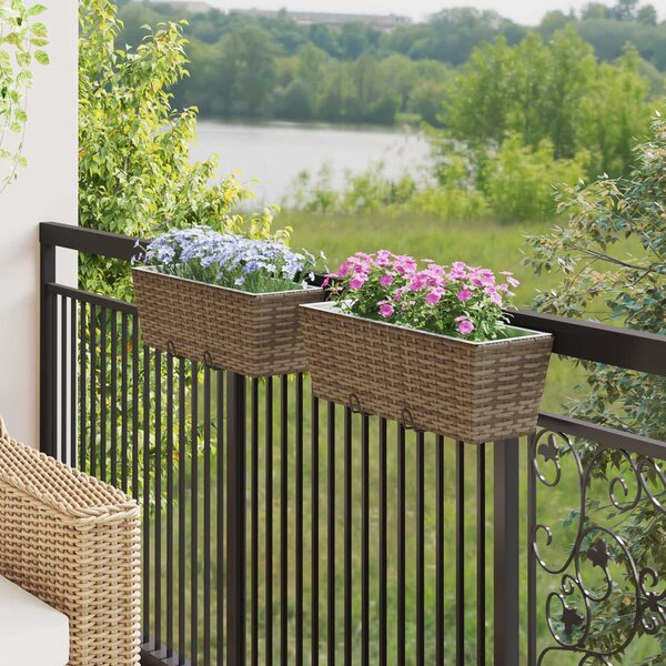 Balustrada 2 pcs 50 x 17 x 17 cm Metal